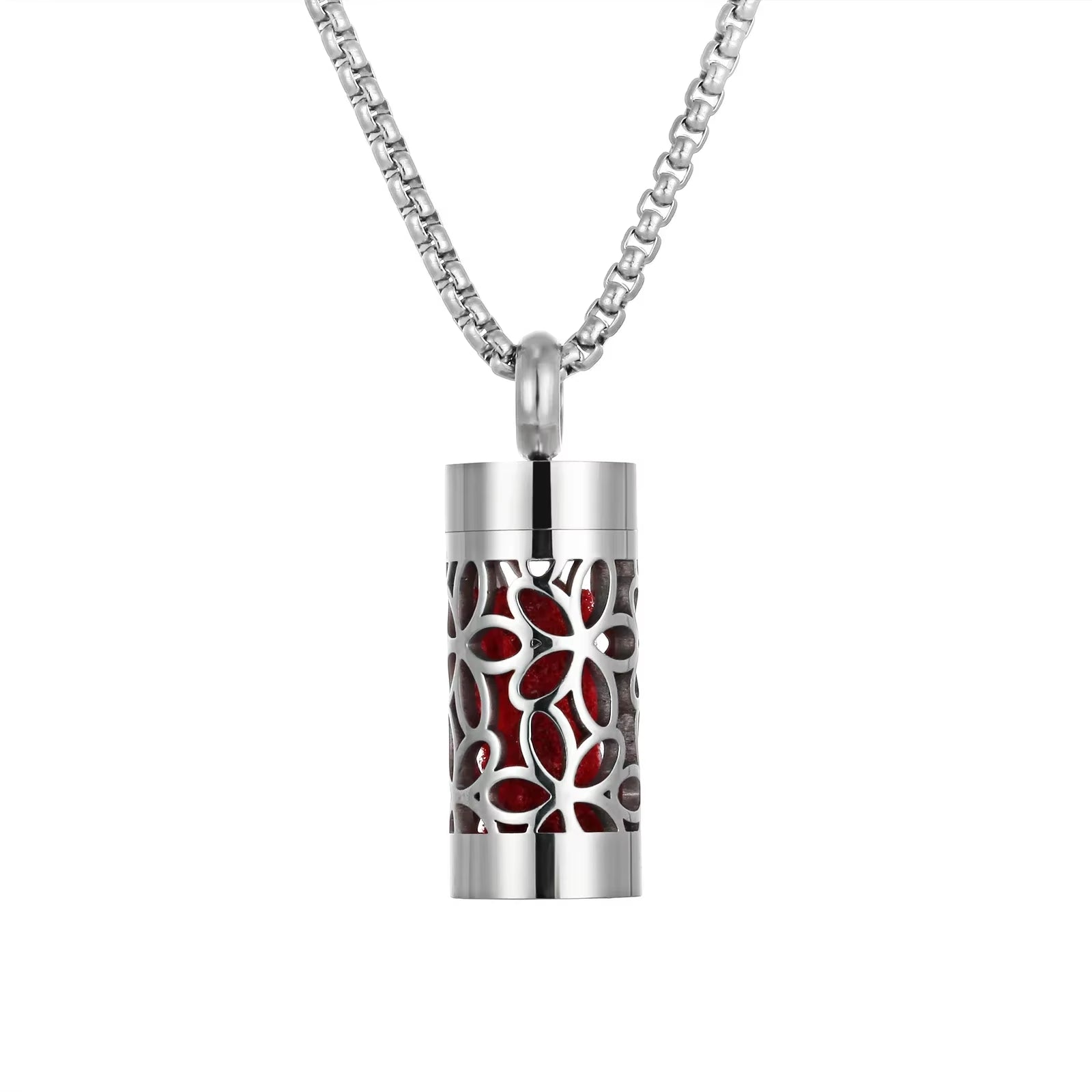 New Stainless Steel Aromatherapy Jewelry Necklaces Perfume Essential Oil Diffuser Pendant Necklace Flower Locket Aroma Necklaces